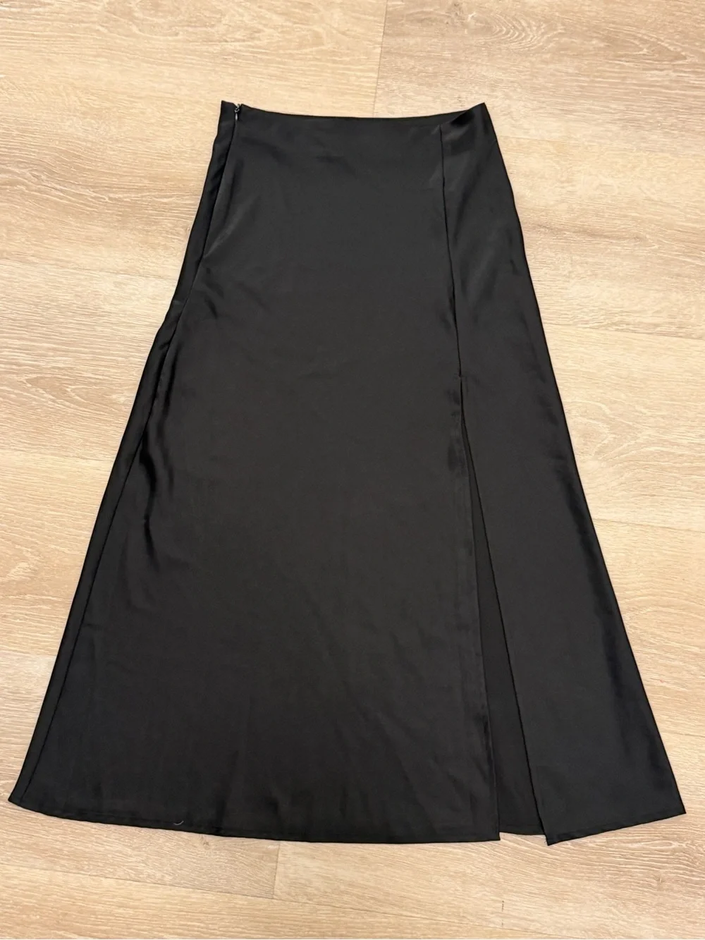 Classic Black A-Line Midi Skirt